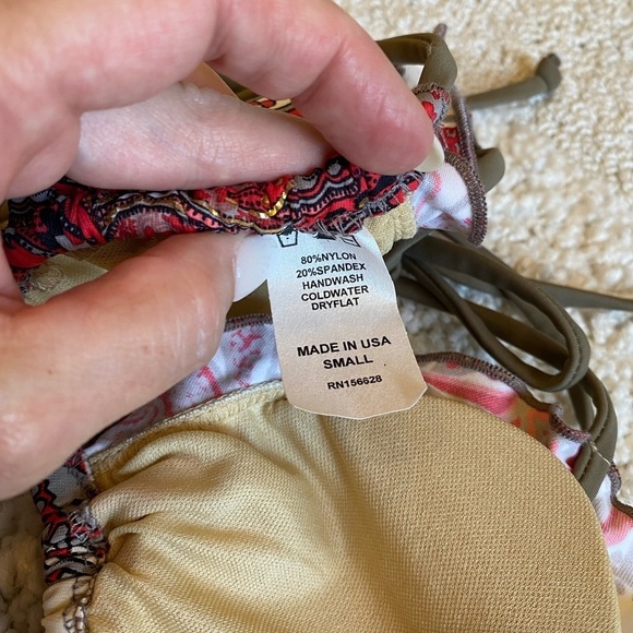 Red gold gray Cheeky Bikini Size small NWT New - Picture 7 of 9